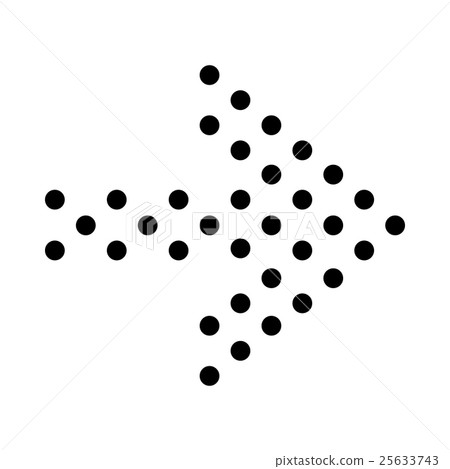 插图素材: small dots right arrow icon, simple style