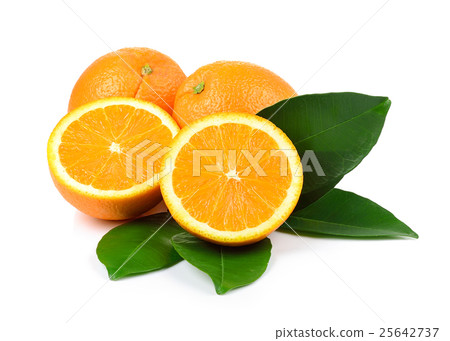 图库照片: orange fruit isolated on white background