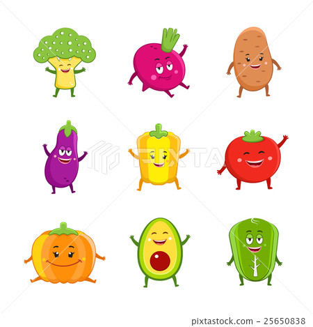 cartoon set 首页 插图 姿势_表情_动作 表情 可爱 funny vegetables