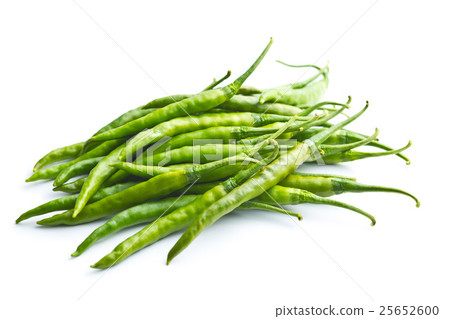 图库照片: green chili peppers.