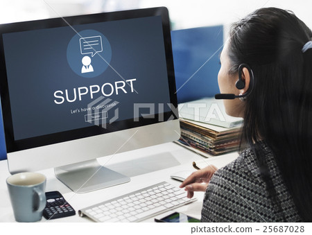 图库照片: helpdesk support information support concept