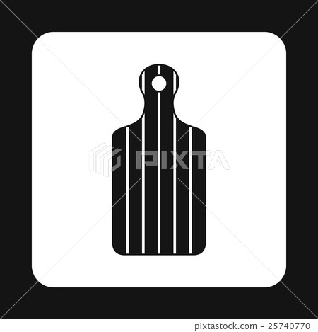 插图素材: black cutting board icon, simple style