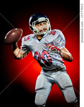 图库照片: american football player man isolated