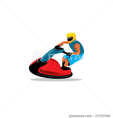 插图素材: jetski vector sign