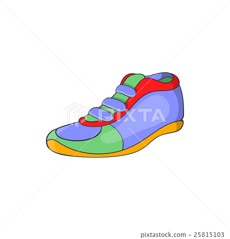 插图素材 sport shoe icon cartoon style