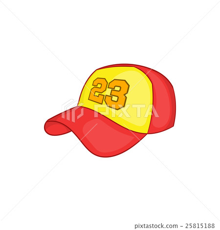 插图素材 baseball cap icon cartoon style