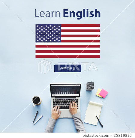 study English,studyenglish 图库照片: learn english language online education concept