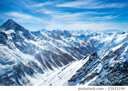 图库照片 aerial view of swiss alps