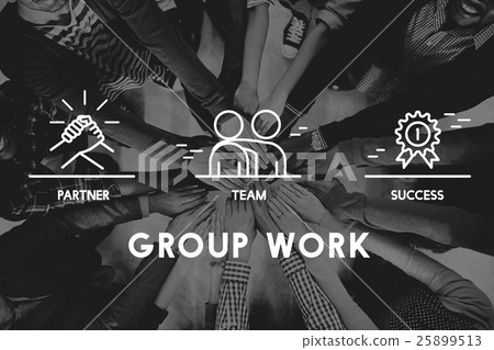 图库照片: group team work organization concept