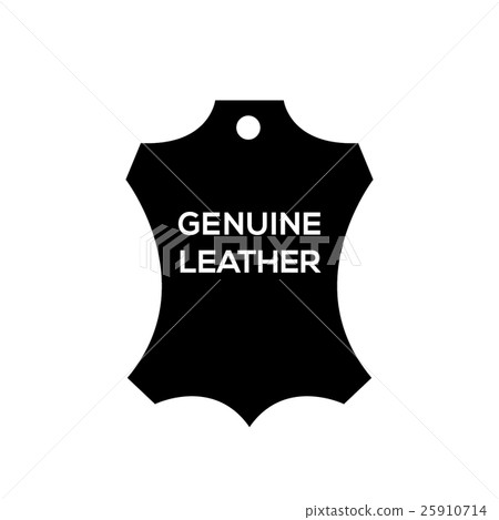 插图素材: real genuine leather vector logo design template