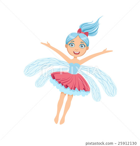 插图素材: cute fairy with blue hair girly cartoon character 查看