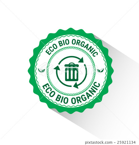 图库插图: eco friendly organic natural product web icon