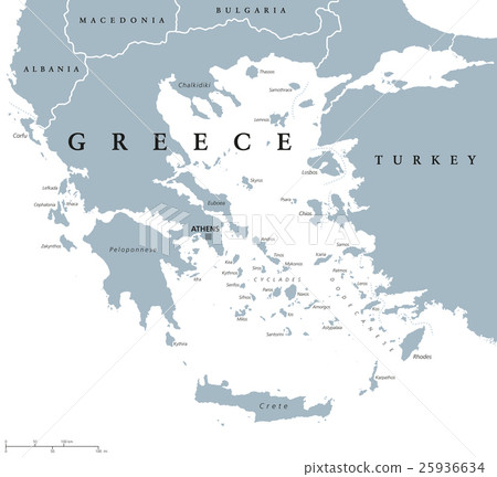 图库插图: greece political map