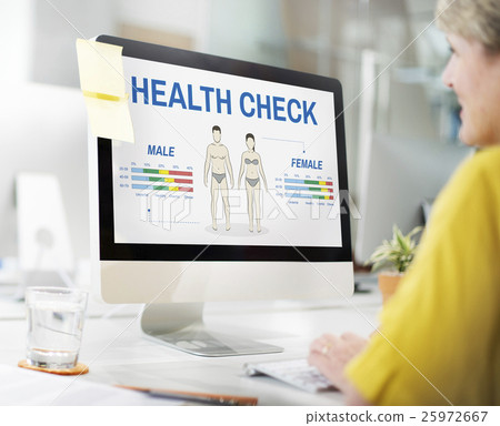 图库照片: health check annual checkup body biology concept