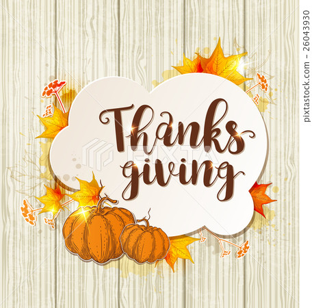 插图素材: greeting card for thanksgiving day