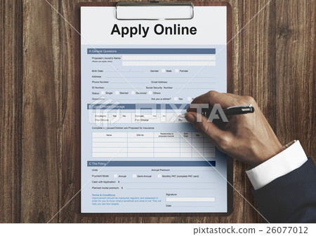 图库照片: apply online application form recruitment concept