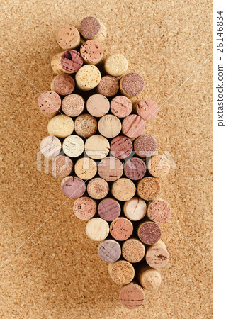 图库照片 used wine corks