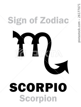 插图素材: astrology: sign of zodiac scorpio (the scorpion)