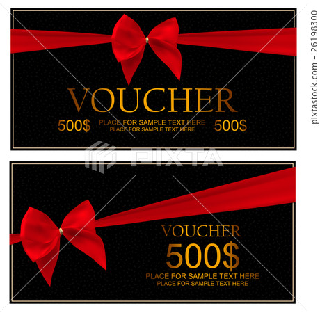 插图素材: gift voucher template for your business. vector