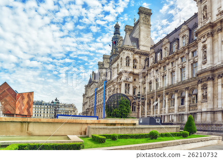 图库照片: hotel de ville in paris