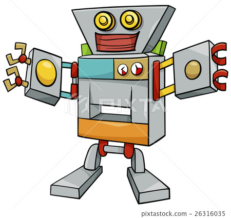 robot cartoon character-插图素材[26316035 pixta图库