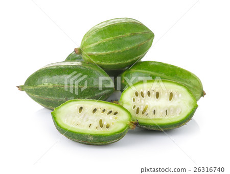 照片素材(图片): sponge gourd on white background