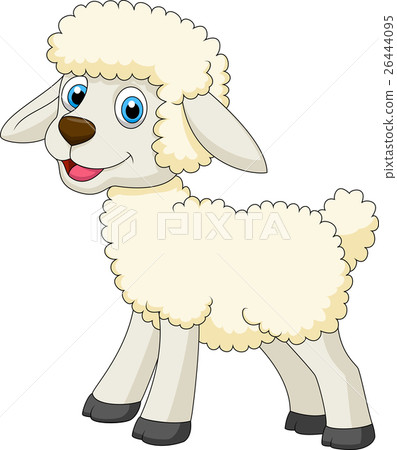 插图素材: cute sheep cartoon