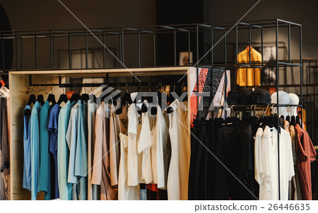 图库照片: clothes in a fancy shop