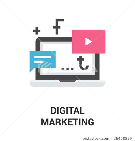 图库插图: digital marketing icon