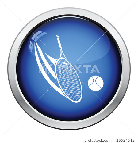 插图素材: tennis racket hitting a ball icon
