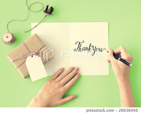 图库照片: thank you thanks gratitude gift appreciate concept
