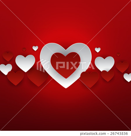 图库插图: valentine s day heart symbol. love and feelings