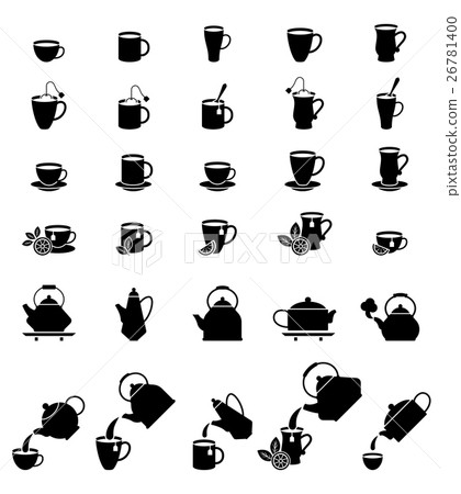插图素材: cups for coffee and tea.