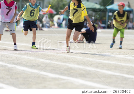 sportsday,dosports stock photo: relay, baton, sports day