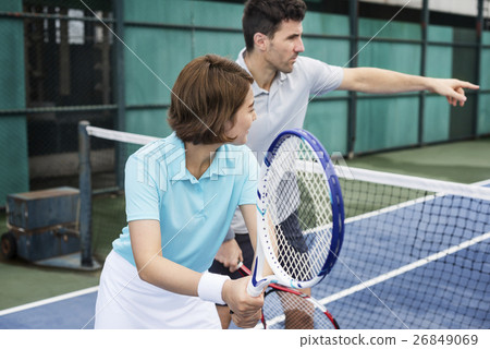 图库照片: tennis training coaching exercise athlete active