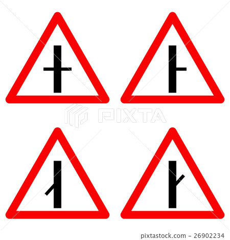 插图素材: traffic signs vector set on white background