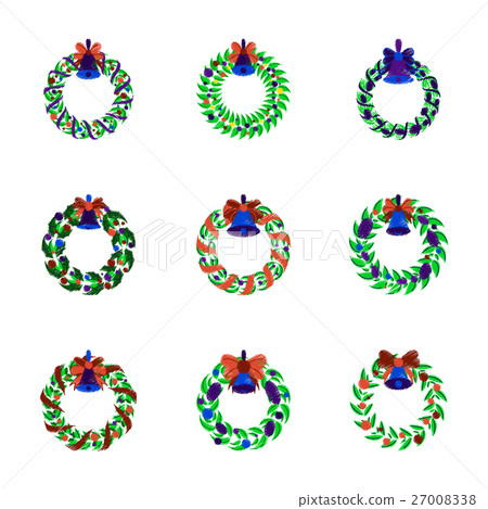 插图素材: assembly flat shading style illustration christmas