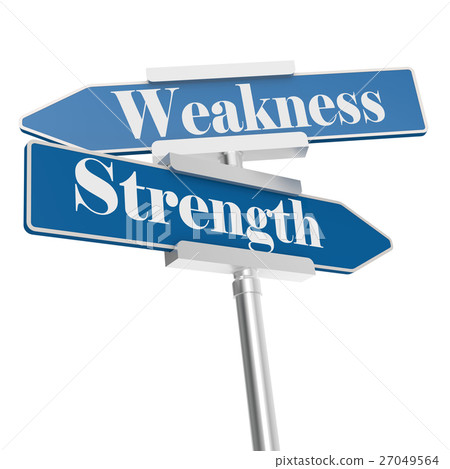 插图素材: strength and weakness signs