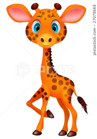 插图素材: cute baby giraffe cartoon