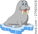 插图素材: cute walrus cartoon