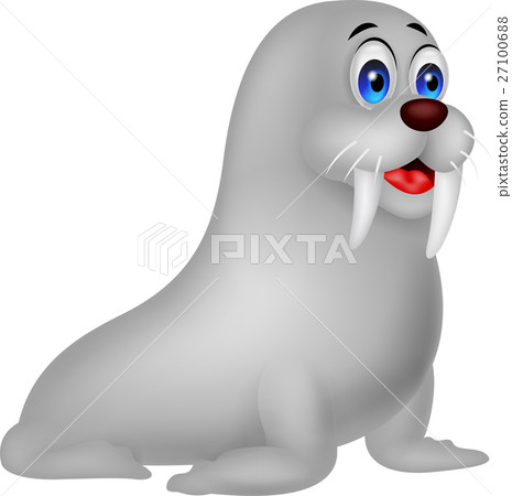 插图素材: cute walrus cartoon