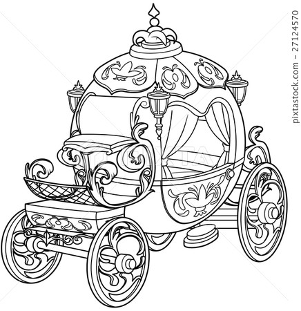 插图素材: cinderella fairy tale pumpkin carriage
