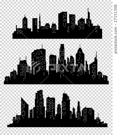 Set Of Vector Cities Silhouette Stock Illustration 27151306 PIXTA