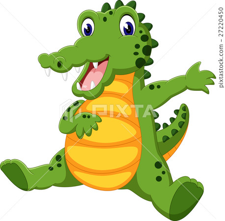 图库插图: cute crocodile cartoon