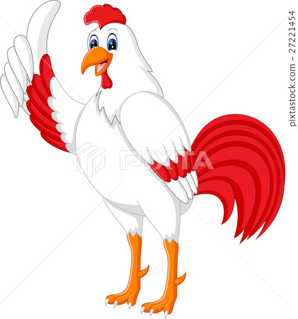 图库插图 illustration of cute rooster cartoon presenting