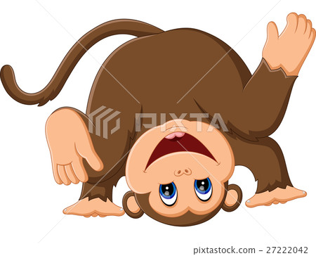 图库插图 illustration of cute cartoon monkey