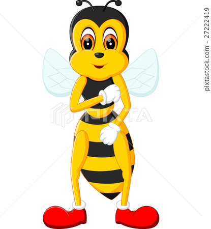 插图素材: illustration of cute bee cartoon