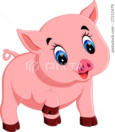 婴儿 插图 illustration of cute baby pig cartoon 首页 插图 人物