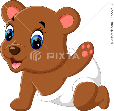 插图素材: illustration of cute baby bear cartoon
