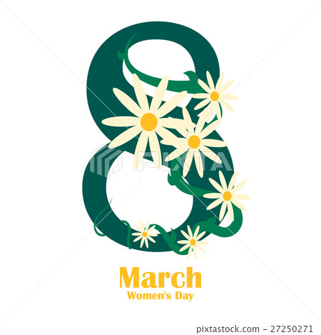 插图素材: womens day design poster. 8 march international